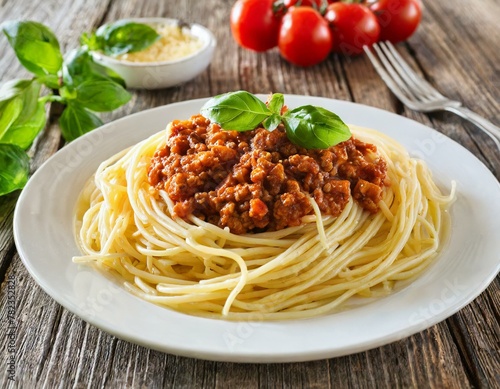 Spaghetti Bolognese schön angerichtet 