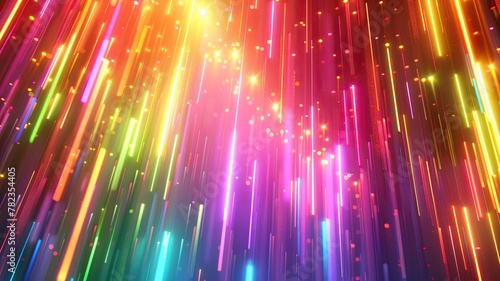 abstract wallpaper, glowing rainbow lines