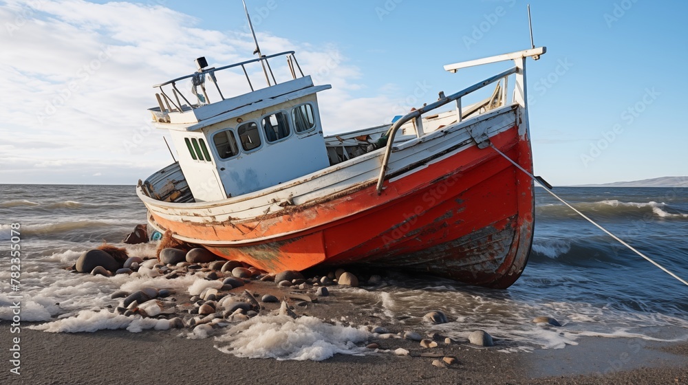 An angling vessel capsized, resulting in a fishing boat incident as it overturned, causing concern and prompting maritime response efforts.
