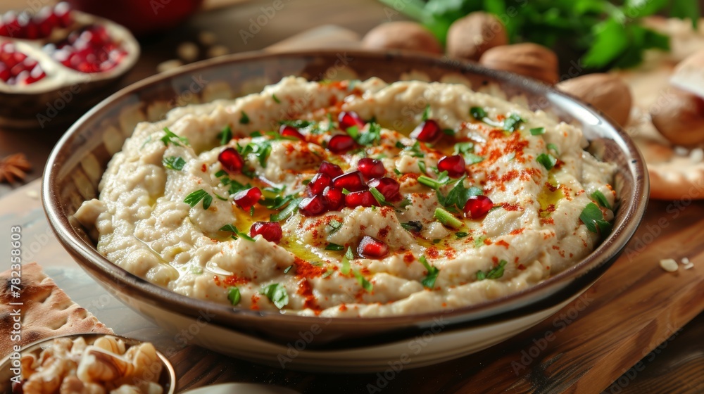 Baba ghanoush is an Israeli national dish made from baked eggplant. Baba ghanoush is an Israeli national dish made from baked eggplant.