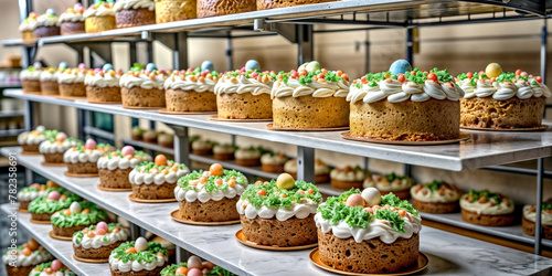Easter cake production, bakeryEaster cake production, bakery