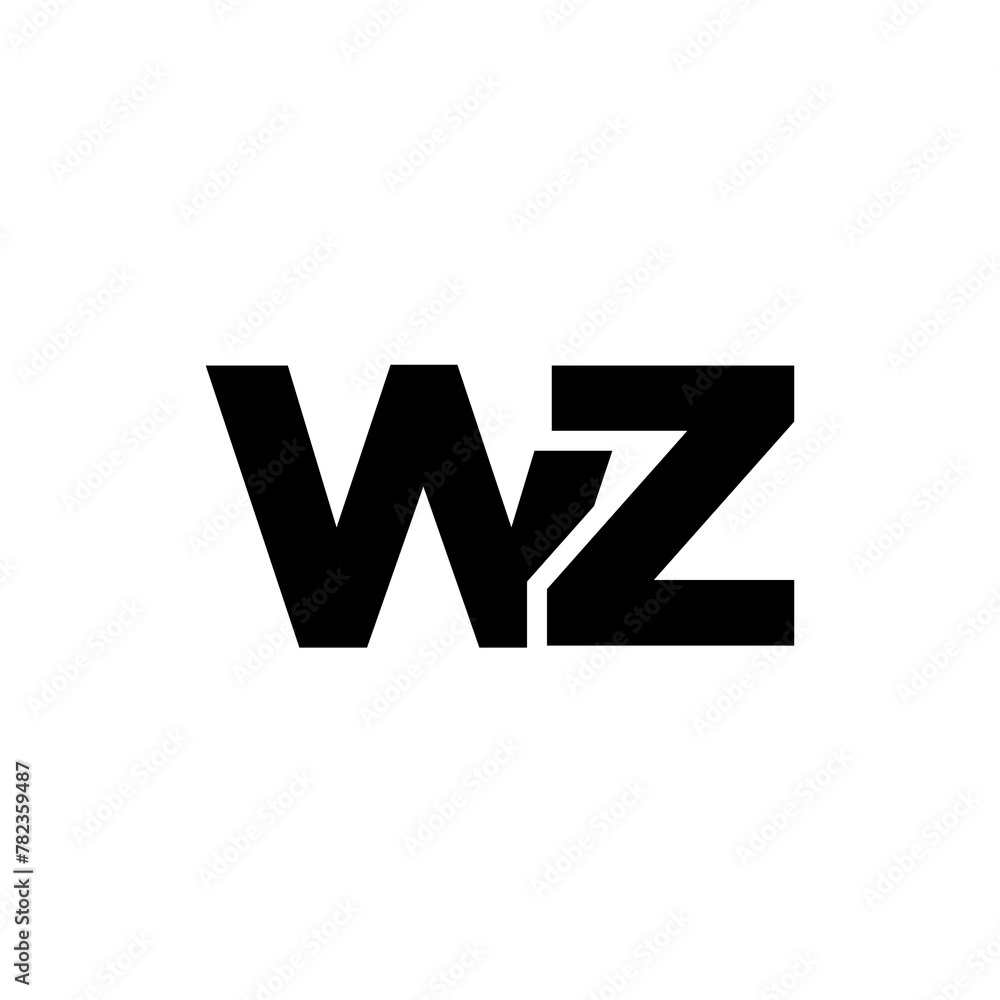Letter W and Z, WZ logo design template. Minimal monogram initial based logotype. Letter W and Z, WZ logo design template. Minimal monogram initial based logotype.
