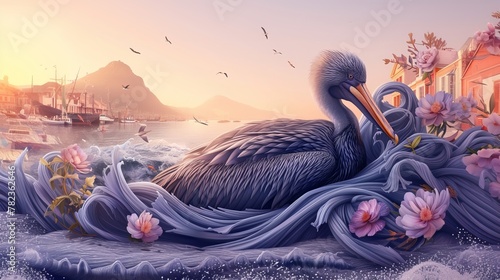 Pelican Majesty: Majestic Images of Coastal Avian Giants photo