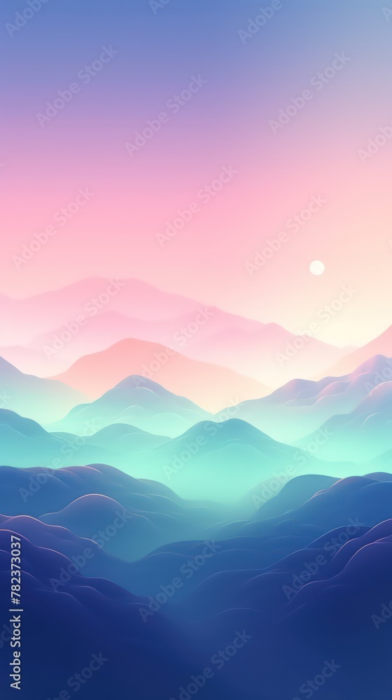 Serene Abstract Composition with Subtle Gradients Generative AI