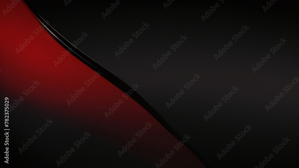 光線と光沢のある線を持つ抽象的な赤と黒のメタリックのイラスト。背景の金属フレームのデザイン。壁紙、バナー テンプレートのベクター デザイン現代デジタル技術コンセプト