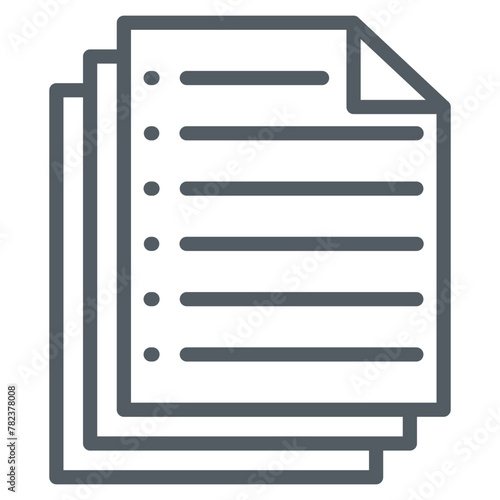 Document Icon Element For Design