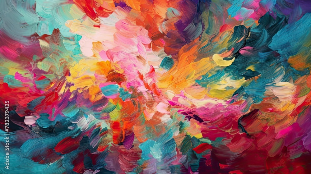 Vibrant Impressionist-Inspired Abstract Art Generative AI