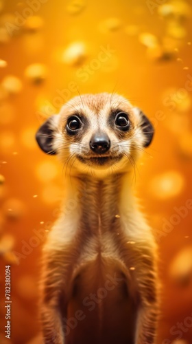 Playful Meerkat in Soft, Ethereal Lighting Generative AI