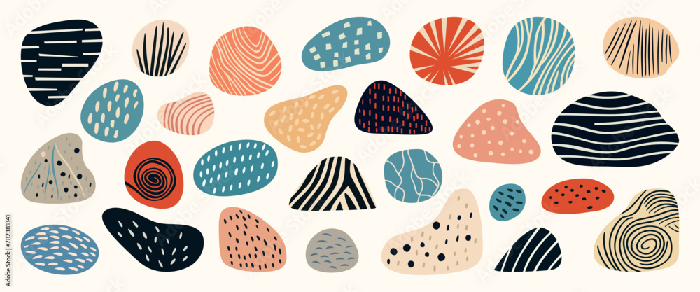 custom made wallpaper toronto digitalbeauty of abstract art with this set of vector illustrations, featuring objects inspired by the unique textures of stones