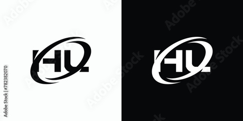H L ring initials vector logo design with modern, simple, clean and abstract style.