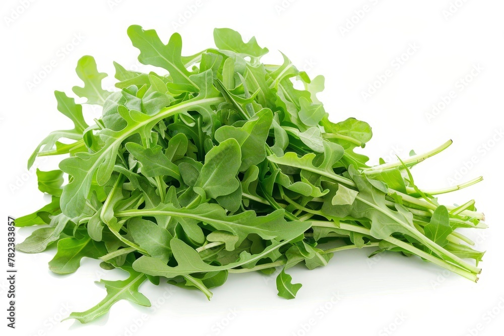 Isolated bunch of arugula on white background Isolated bunch of arugula on white background