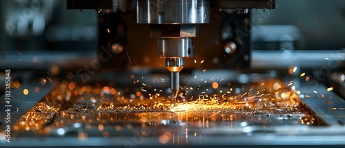 Precision in Motion: CNC Machining Sparks Creativity. Concept Manufacturing Technology, CNC Machining, Precision Engineering, Creative Innovation, Industrial Automation