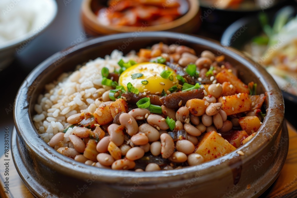 Kongbap is a Korean dish made of brown rice and beans Kongbap is a Korean dish made of brown rice and beans