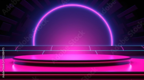 Neon Light Music Background