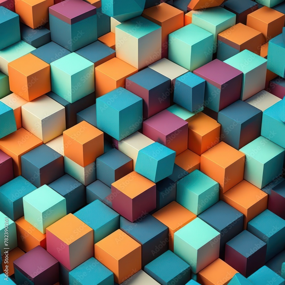 Abstract Colorful Geometric Shapes Background Generative AI Abstract Colorful Geometric Shapes Background Generative AI