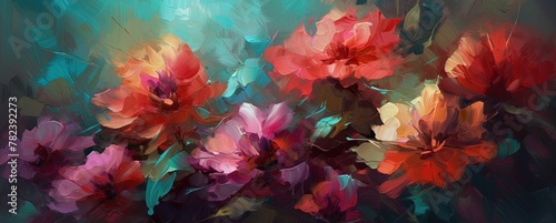 Vibrant Impressionist Floral Landscape Generative AI © AlexandraRooss