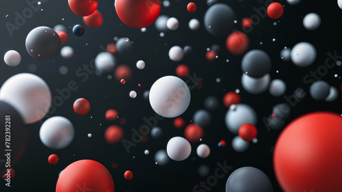 Dynamic Elegance  Abstract Illustration of Floating Spheres