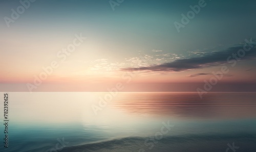 Serene Sunset Seascape with Ethereal Dreaminess Generative AI