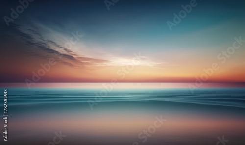 Serene Sunset Over Tranquil Waters Generative AI