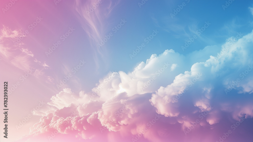 Obraz premium blue sky with pink clouds