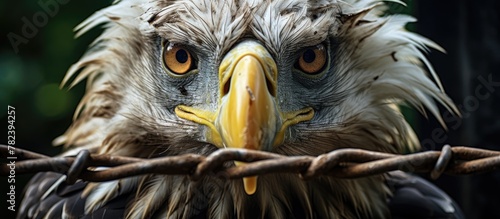 Bird of Prey Perched Near R...