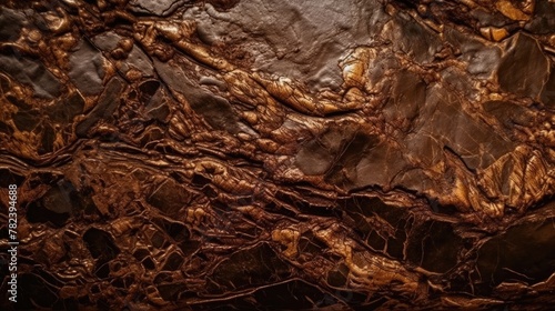 Smooth Chocolate Brown Stone Texture Background Generative AI