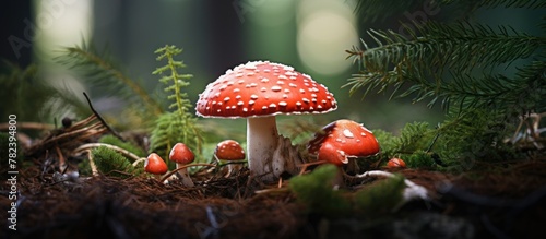 Mushrooms sprouting from fo...