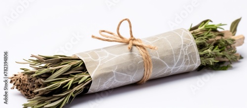 Paper package with herbs bu...