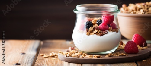Glass Yogurt Berries Granol...