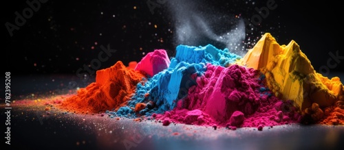 Close up of vibrant powdere...