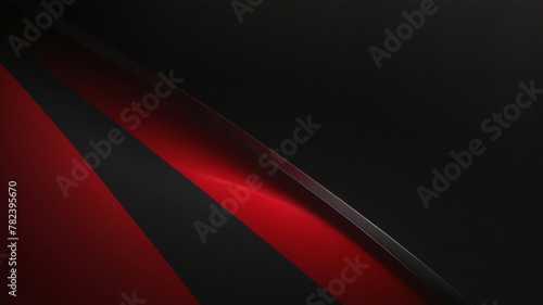 光線と光沢のある線を持つ抽象的な赤と黒のメタリックのイラスト。背景の金属フレームのデザイン。壁紙、バナー テンプレートのベクター デザイン現代デジタル技術コンセプト 