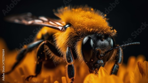Explosive Bumble Bee Pollination Generative AI © AlexandraRooss
