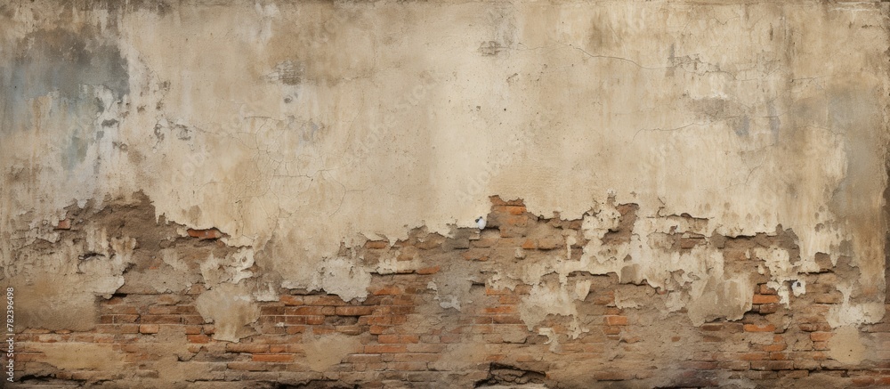 Obraz premium Brick cement wall door