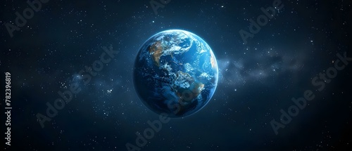 Unity in Sustainability: Earth Amidst the Stars. Concept Sustainability, Unity, Earth, Stars, Environment © Ян Заболотний