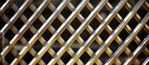 Metal Fence Close-Up on Dark Background photo