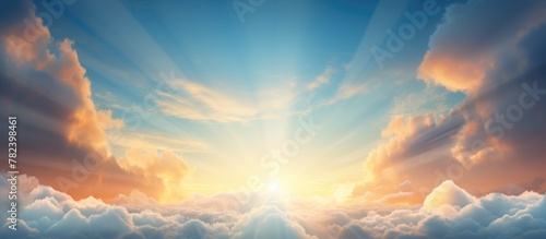 Sunbeam shining through clouds