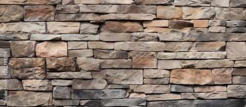 Stone wall with central fire hydrant close-up