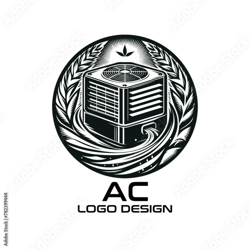 Air Conditioner Vector Logo Design photo