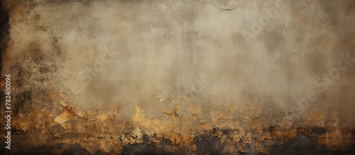 Rusted wall painting close up