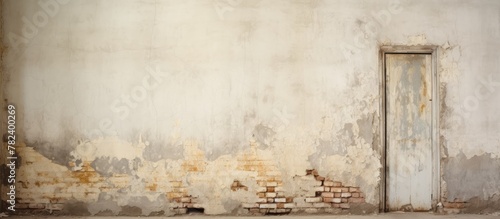 Old weathered brick wall an...