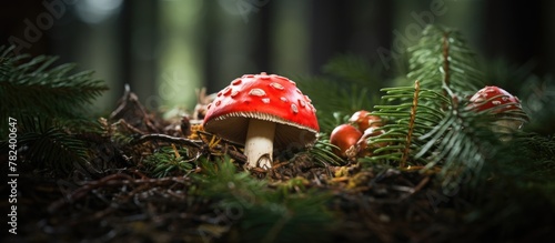 Mushroom close-up in forest