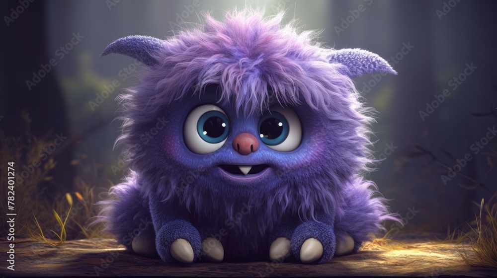 Adorable Plush Toy Monster Generative AI Adorable Plush Toy Monster Generative AI