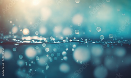 Serene Underwater Bubbles and Splashes Generative AI