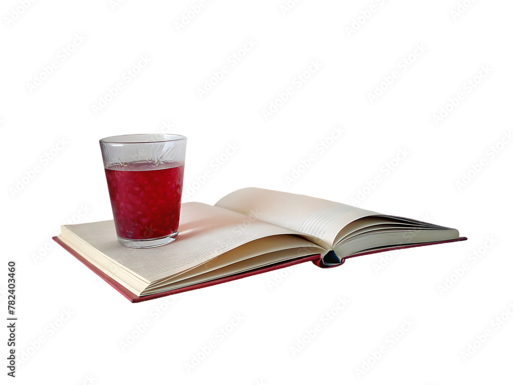 Fototapeta premium book mockup on close with drink