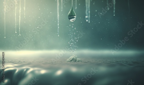 Captivating Droplet Backdrop: Ethereal, Dreamy, and Professionally Edited Generative AI
