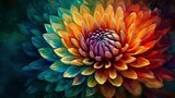 Vibrant Abstract Floral Masterpiece Generative AI