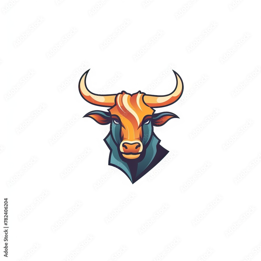 Minimalist Bull Logo Design Generative AI Minimalist Bull Logo Design Generative AI