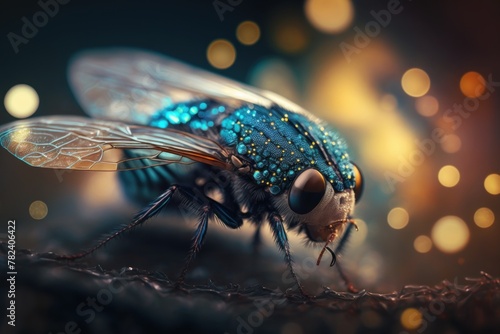 Delicate Insect Entrapment in Web Generative AI photo