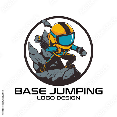 Base Jumping Vector Logo Design