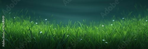 Lush Green Lawn Backdrop Generative AI